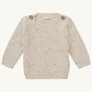 NWT - Organic speckled cream sweater, Noppies